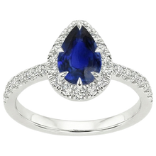 natural round sapphire 5.50ct ring profile view