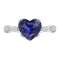 Natural Sapphire Ring 2.50ct - White Gold 14K