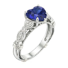 natural round sapphire 2.50ct ring close up detail