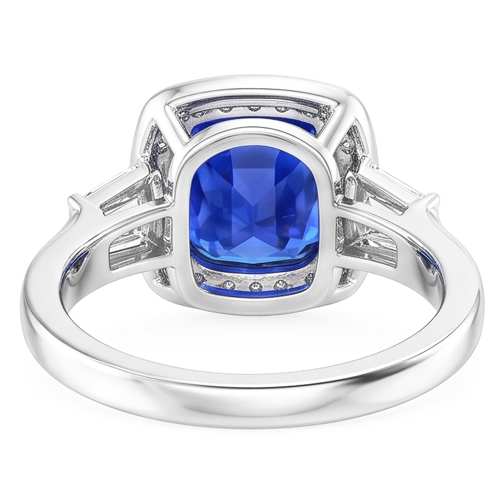 Blue Sapphire Jewellery And Natural Earth Mined Diamond Ring