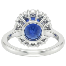Blue Sapphire Natural Earth Mined Diamond Engagement Ring Oval Ceylon Gemstone 9.25 Carats