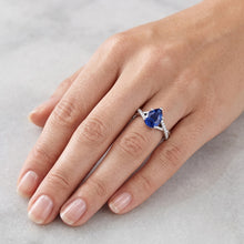 Blue Sapphire Natural Earth Mined Diamond Wedding Ring Jewellery Twist Style 2.50 Carats