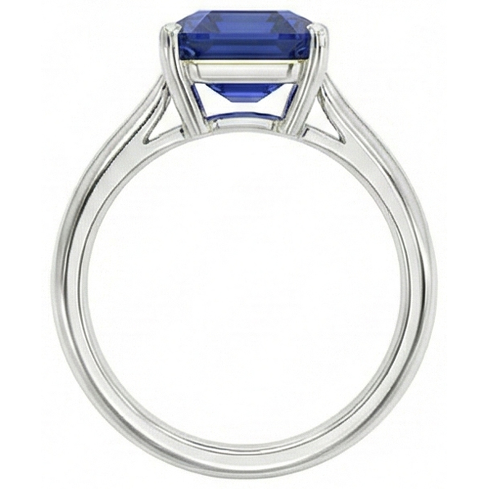natural emerald sapphire 1.50ct ring profile view