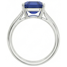 natural emerald sapphire 1.50ct ring profile view