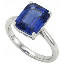 natural emerald sapphire 1.50ct ring front view