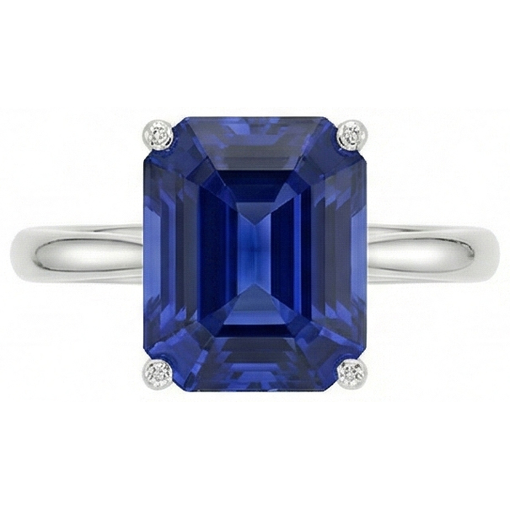 natural emerald sapphire 1.50ct ring side angle