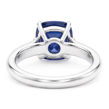 Blue Sapphire Solitaire Ring White Gold 14K Jewellery 2 Carats