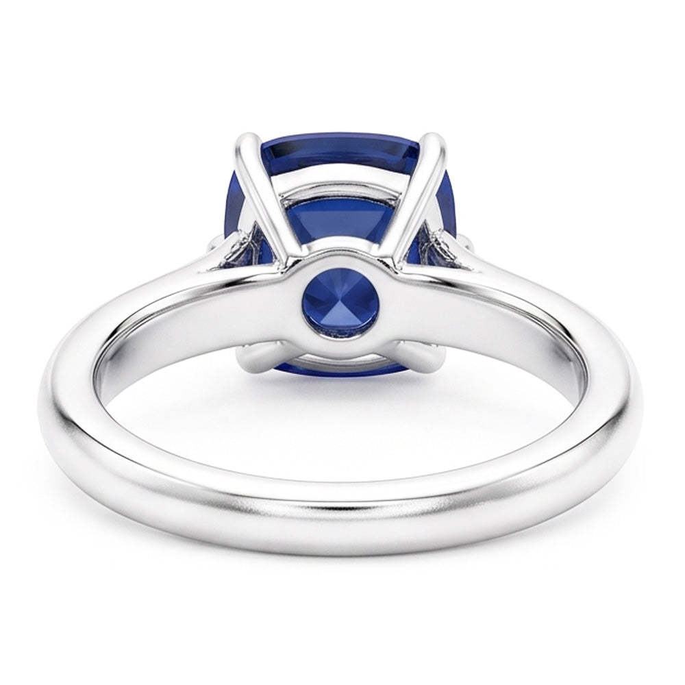 Blue Sapphire Solitaire Ring White Gold 14K Jewellery 2 Carats