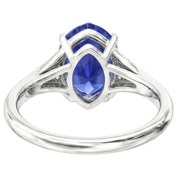 Natural Sapphire Ring 2.75ct - White Gold 14K