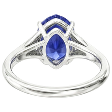 natural round sapphire 2.75ct ring front view