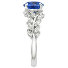 Blue Sapphire & Marquise Natural Earth Mined Diamond Ring 3 Carats New