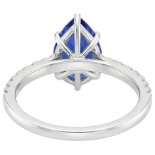 natural round sapphire 5ct ring side angle