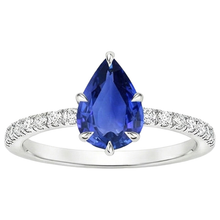 natural round sapphire 5ct ring profile view