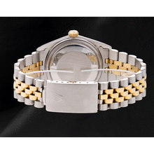Blue Stick Dial Fluted Bezel Rolex Datejust Gent Watch Two Tone QUICK SET