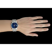 Blue Stick Dial Watch Ss Jubilee Natural Earth Mined Diamond Perpetual Rolex Mens