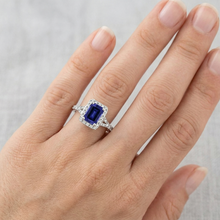 Blue Emerald Ceylon Sapphire Natural Earth Mined Diamond Engagement Ring 3 Carats