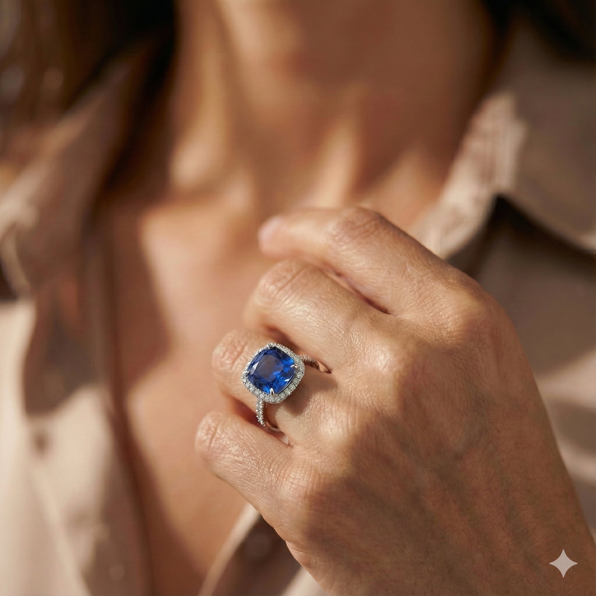 Blue Sapphire Wedding Ring For Women