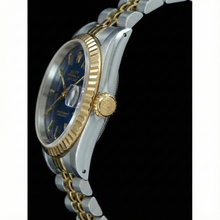 Blue Stick Dial Fluted Bezel Datejust Rolex Women Watch Ss & Gold