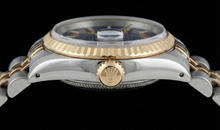 Blue Stick Dial Watch Rolex Ss & Gold Jubilee Brace Fluted Bezel