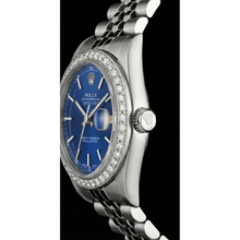 Blue Stick Dial Watch Ss Jubilee Diamond Perpetual Rolex Mens