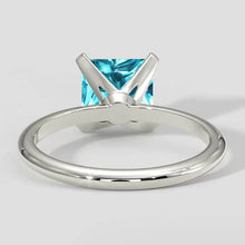 Bluish Cushion Paraiba Ring 2.1 Carats