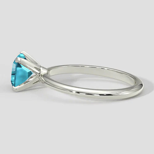 Bluish Cushion Paraiba Ring