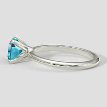 Bluish Cushion Paraiba Ring