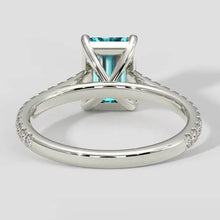 Bluish Paraiba Tourmaline with Diamond Band