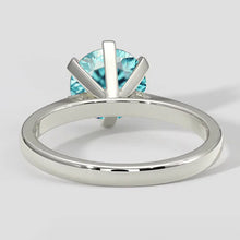 Bluish Round Paraiba Ring 3ct