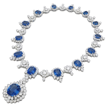 Bridal Ceylon Royal Blue Sapphire Necklace