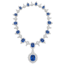 Bridal Ceylon Royal Blue Sapphire Necklace