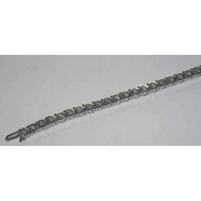 Brilliant Cut 19 Carat Natural Diamond Tennis Bracelet
