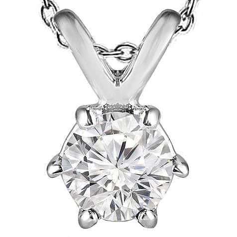 Brilliant Cut 2.00 Carat Solitaire Natural Diamond Pendant Necklace Gold 14K