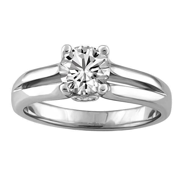 Brilliant Cut 3 Ct Real Diamond Engagement Ring New White Gold 14K
