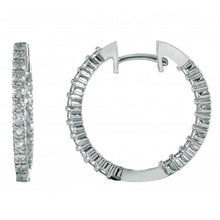 Brilliant Cut 4 Ct Sparkling Natural Diamonds Women Hoop Earrings Gold
