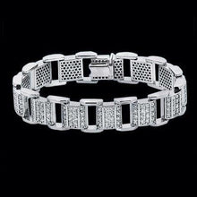 Brilliant Cut 6.25 Carats Round Real Diamonds Mens Bracelet White Gold