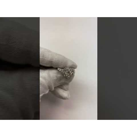 Brilliant Cut Heart Real Diamond Halo Ring Prong Set