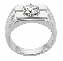 Brilliant Diamond Antique Cushion Men's Ring 2 ct in 10K White