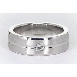 Brushed Finish Natural Round Diamond Anniversary Band 0.25 Carats