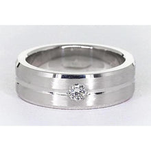 Brushed Finish Natural Round Diamond Anniversary Band 0.25 Carats