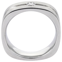 Brushed Finish Round Natural Earth Mined Diamond Men's Ring White Gold 14K 0.20 Carats