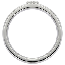 Brushed Finish Round Natural Earth Mined Diamond Men's Ring White Gold 14K 0.50 Carats