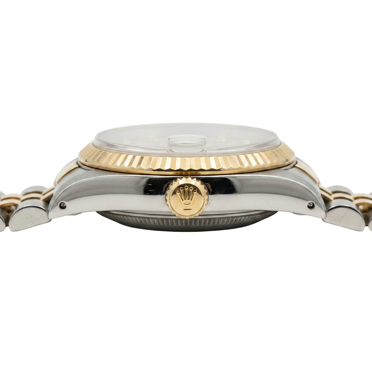 Burgundy Natural Earth Mined Diamond Dial Ss & Gold Jubilee Datejust Lady Watch Rolex