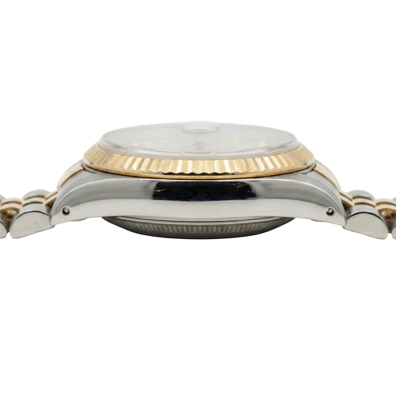 Burgundy Natural Earth Mined Diamond Dial Ss & Gold Jubilee Datejust Lady Watch Rolex