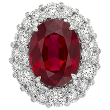 Burma Ruby Natural Earth Mined DIAMOND ( NOT LAB GROWN ) Cocktail Ring