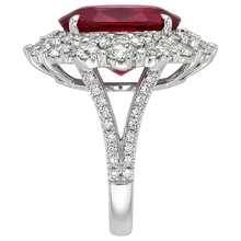 Burma Ruby Natural Earth Mined DIAMOND ( NOT LAB GROWN ) Cocktail Ring