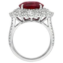 Burma Ruby Natural Earth Mined DIAMOND ( NOT LAB GROWN ) Cocktail Ring