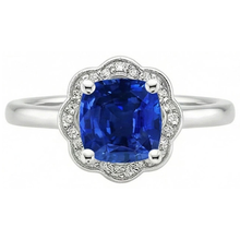 Burma Sapphire Engagement Ring