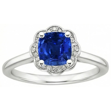 Burma Sapphire Engagement Ring