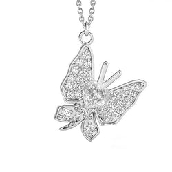 14K White Gold Diamond Pendant Necklace – 2.50-ct Heart Shape